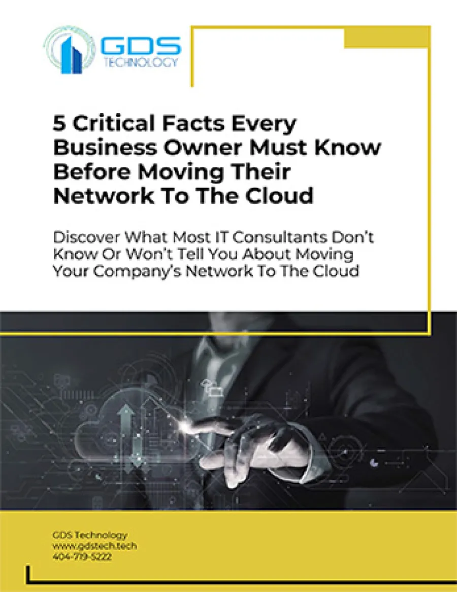 Promotional graphic for GDS Technology's cloud network consultation services.