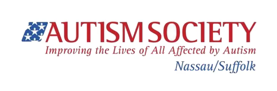 Logo of Autism Society Nassau Suffolk with tagline improving lives of those affected by autism
