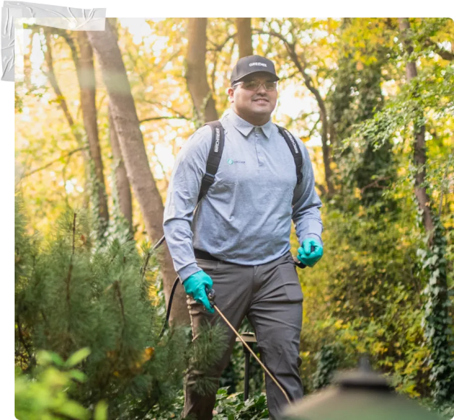 Pest Technician spraying for pests