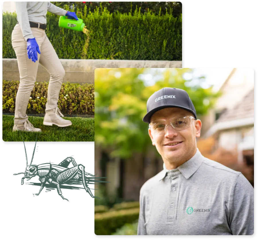 a man holding a green plastic bottle