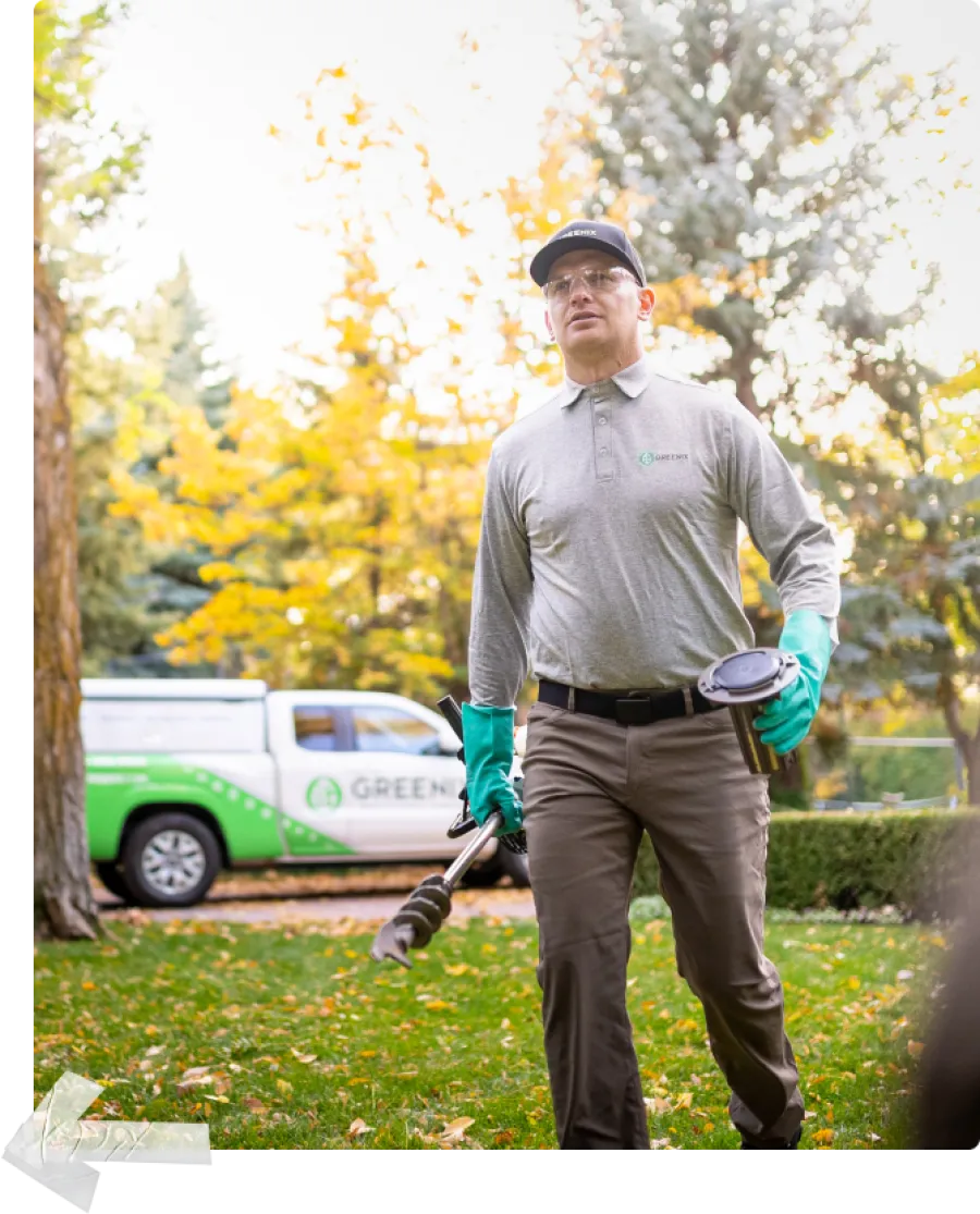 a technician treating for pests