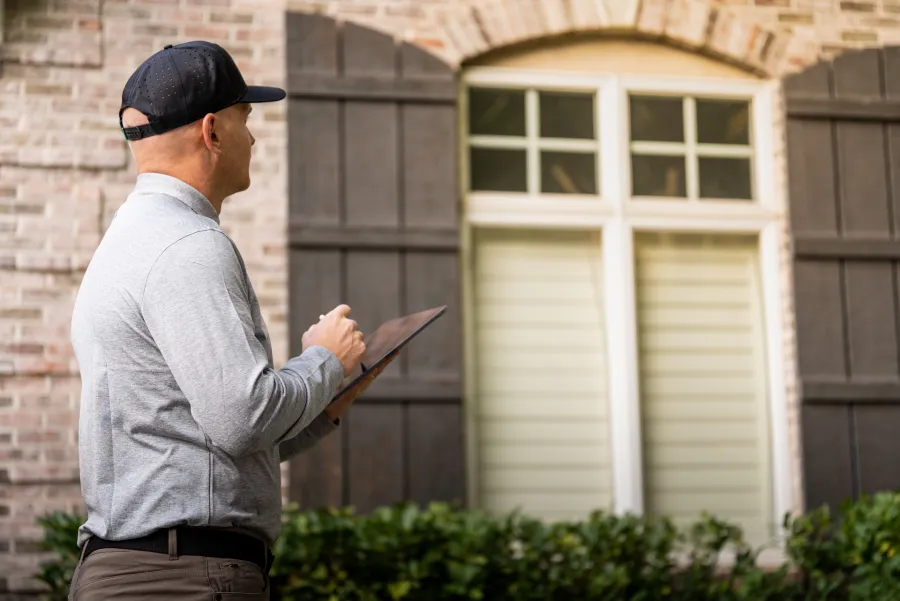 a man holding a laptop