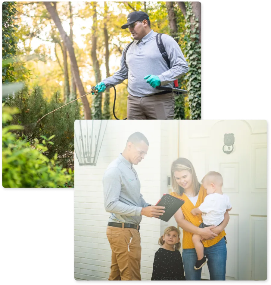 Pest Technician talking with customer