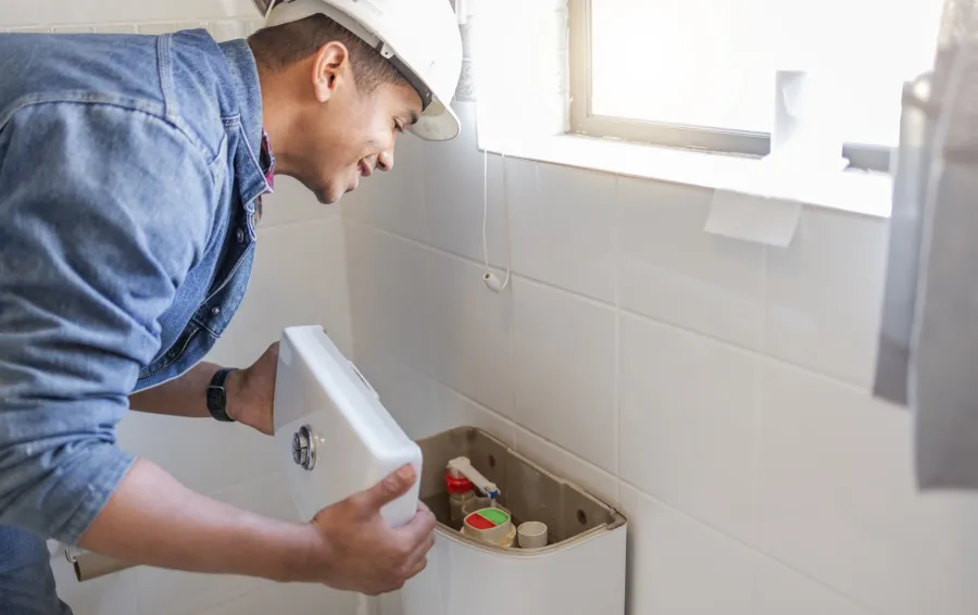 a man using a dryer