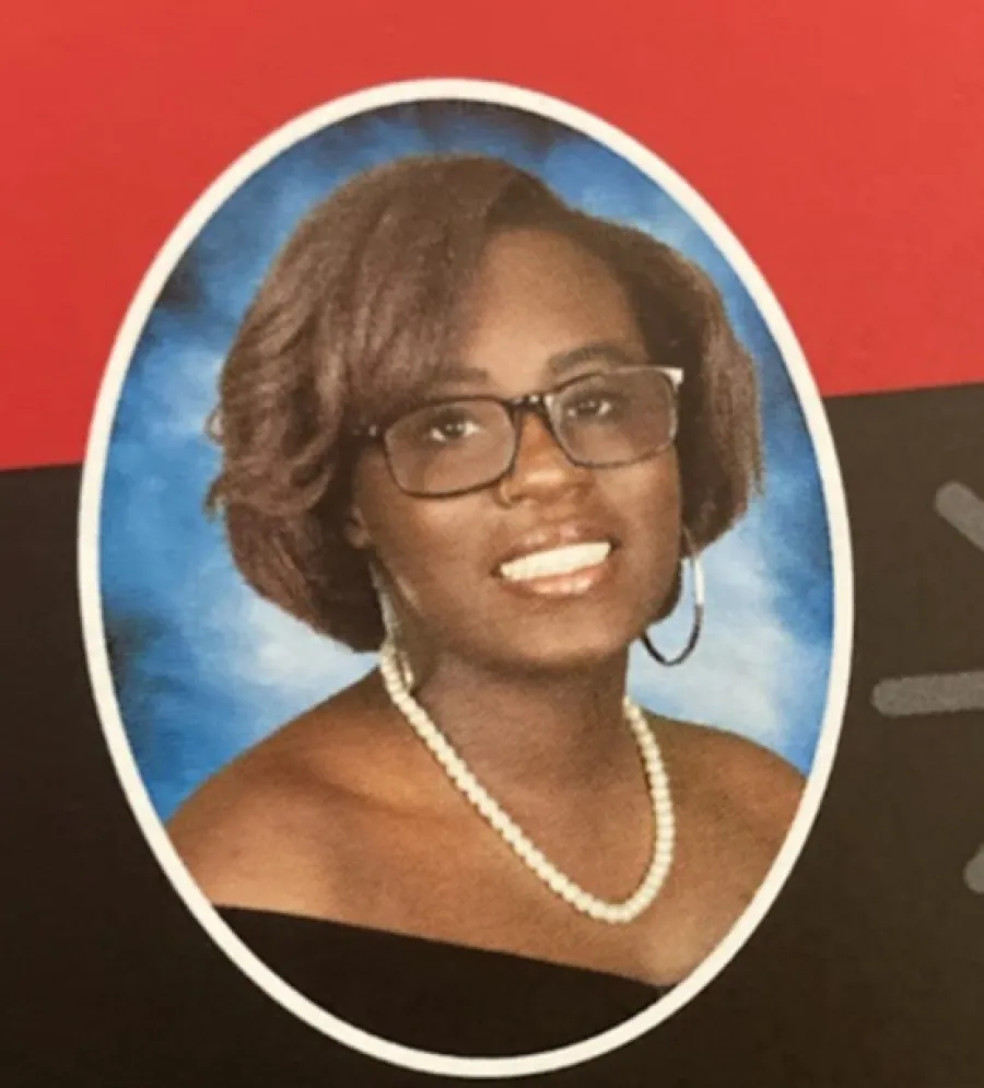 a woman wearing glasses