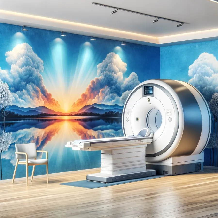 a large white MRI machine