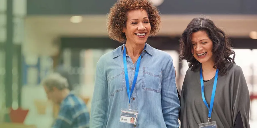 medium shot of women smiling