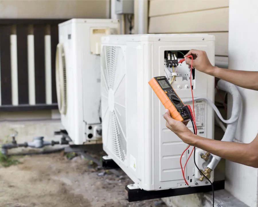 a person opening a white refrigerator