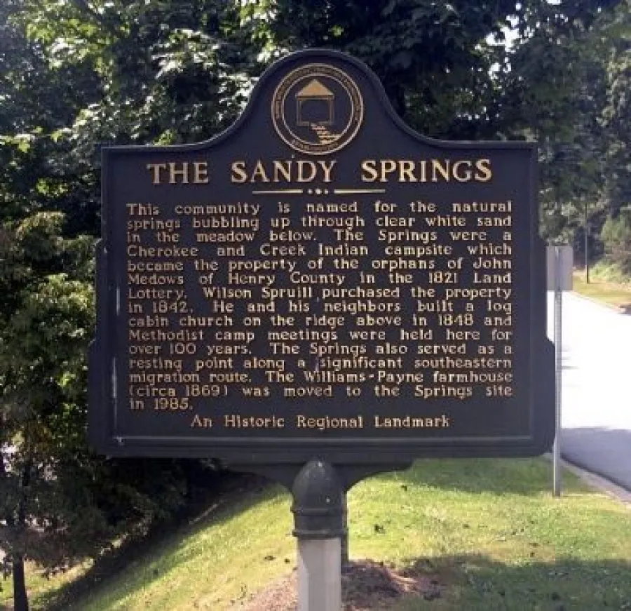 Sandy Springs Historic Sign Photo, 30068, 30092, 30319, 30327, 30328, 30338,  30339, 30342, 30350, 30358, 31150, 31156