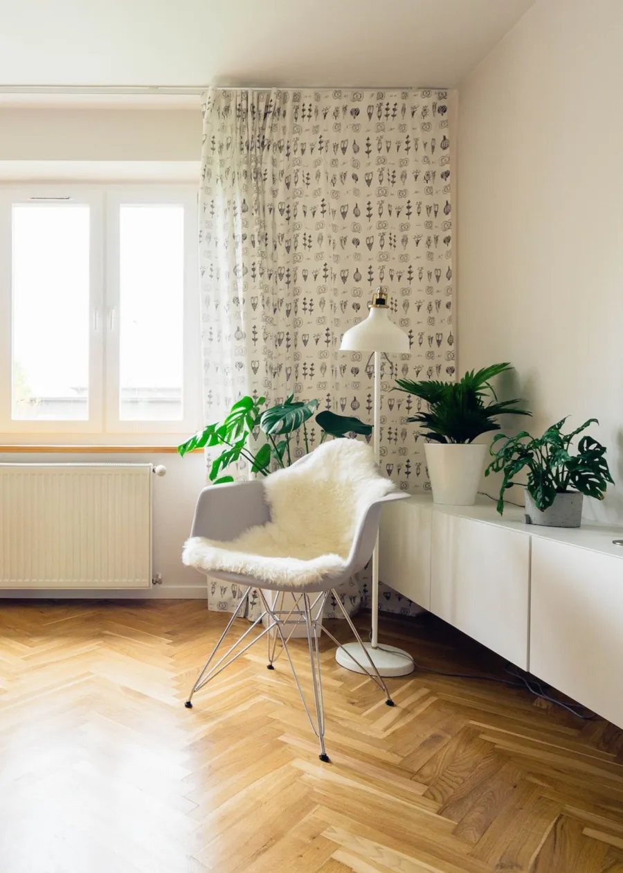 a white chair in a room