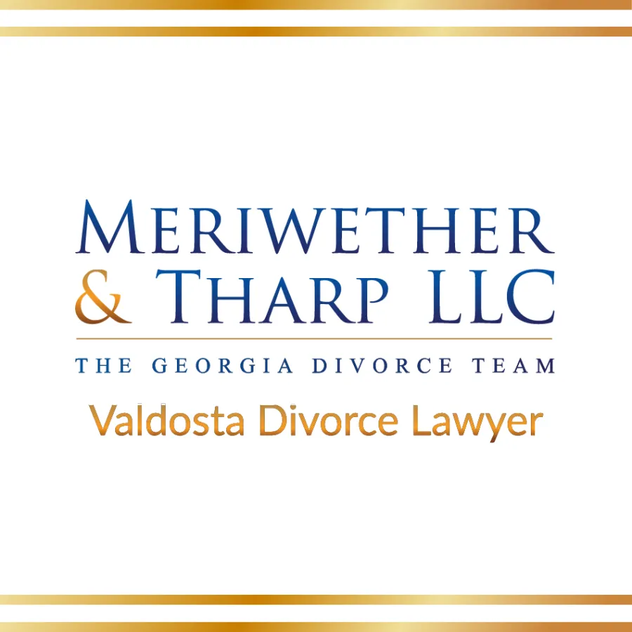 Meriwether & Tharp LLC logo with blue and gold text, Valdosta Divorce Lawyer and Georgia Divorce Team