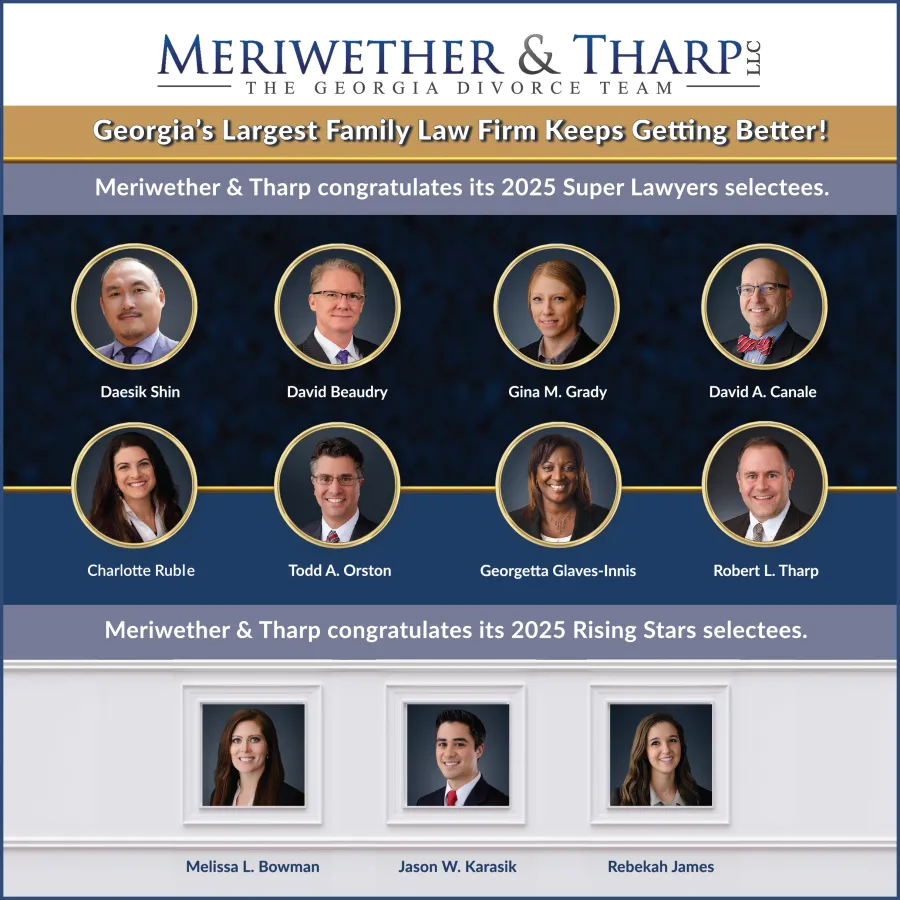 Meriwether & Tharp has Super Lawyers and Rising Stars in Divorce.