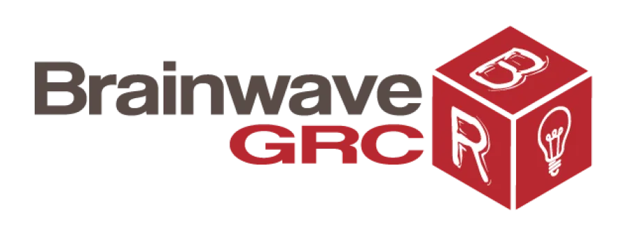 Brainwave GRC logo with a red cube featuring letters B, R, and a lightbulb icon.