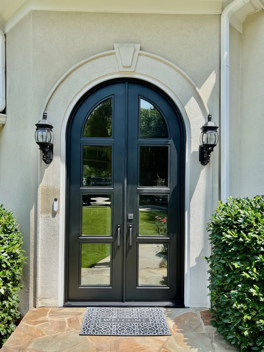 Black Steel and Iron Front Door by Phoenix Doors through North Georgia Replacement Windows and Doors