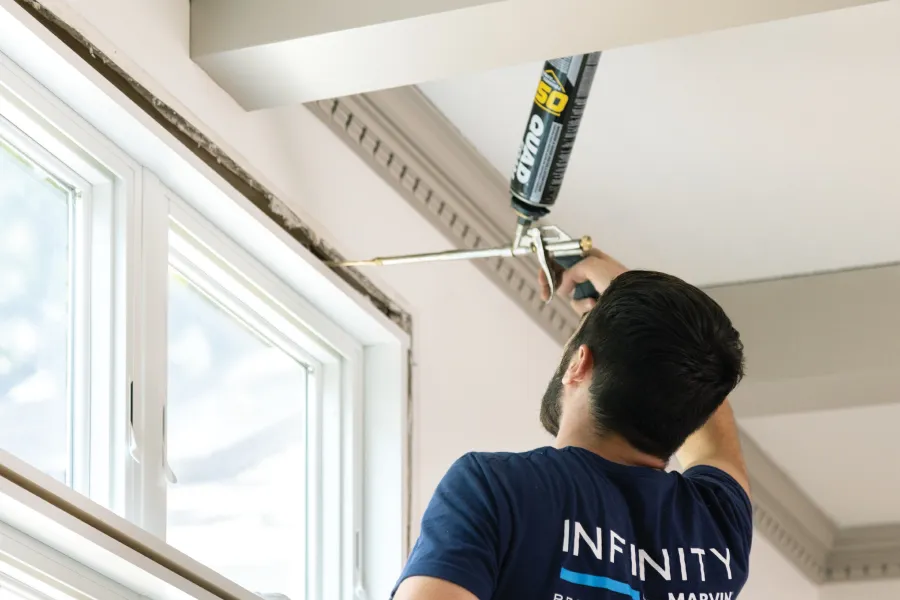 a man holding a tool