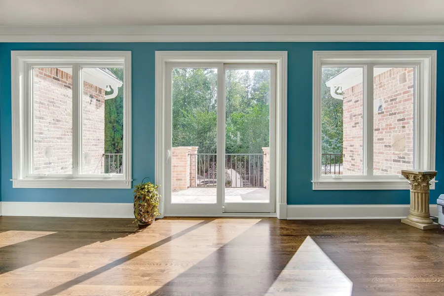 a room with windows