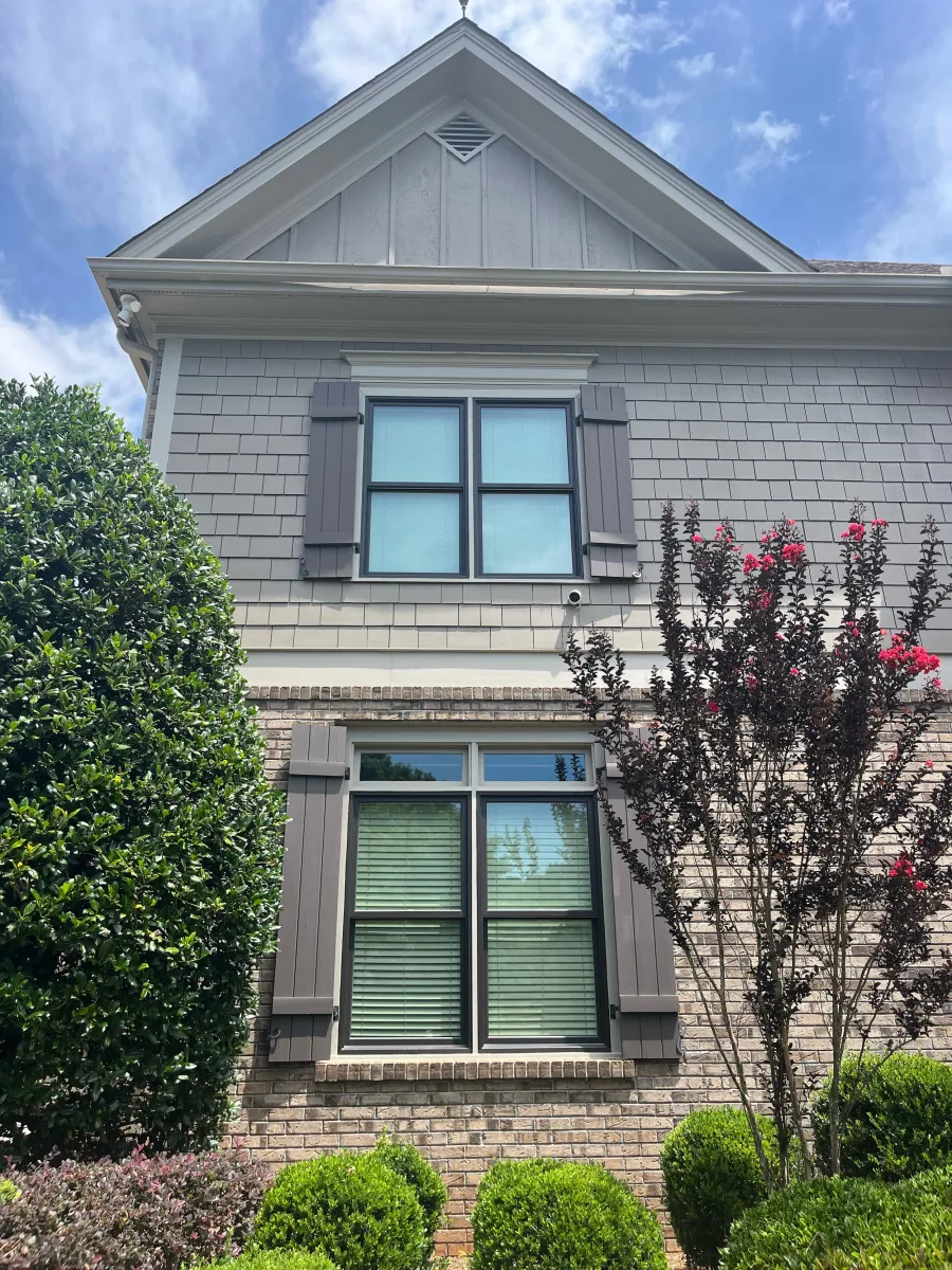 a house with a large window