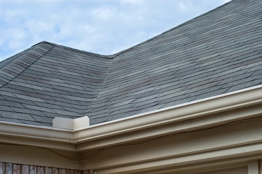 closeup of installed roof in south windsor ct
