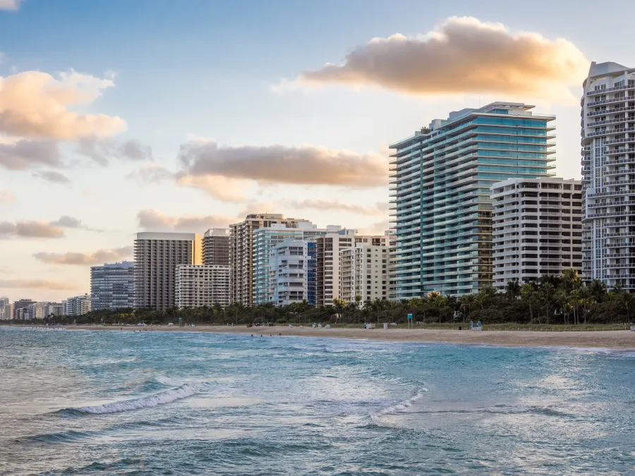 a body of water with buildings along it