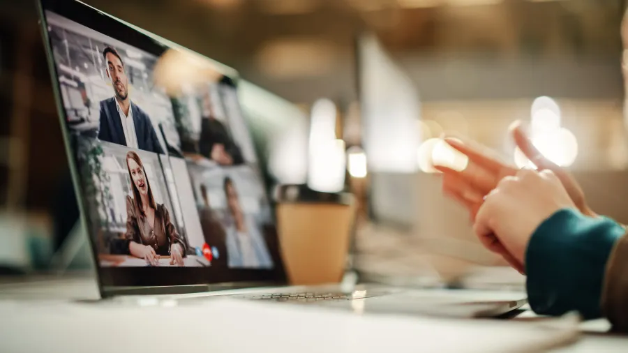 a person using a tablet