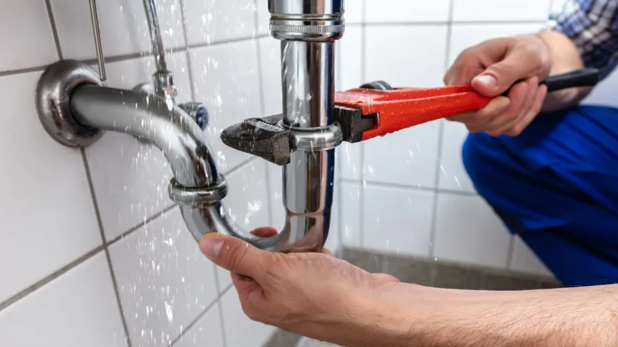 a person using a faucet