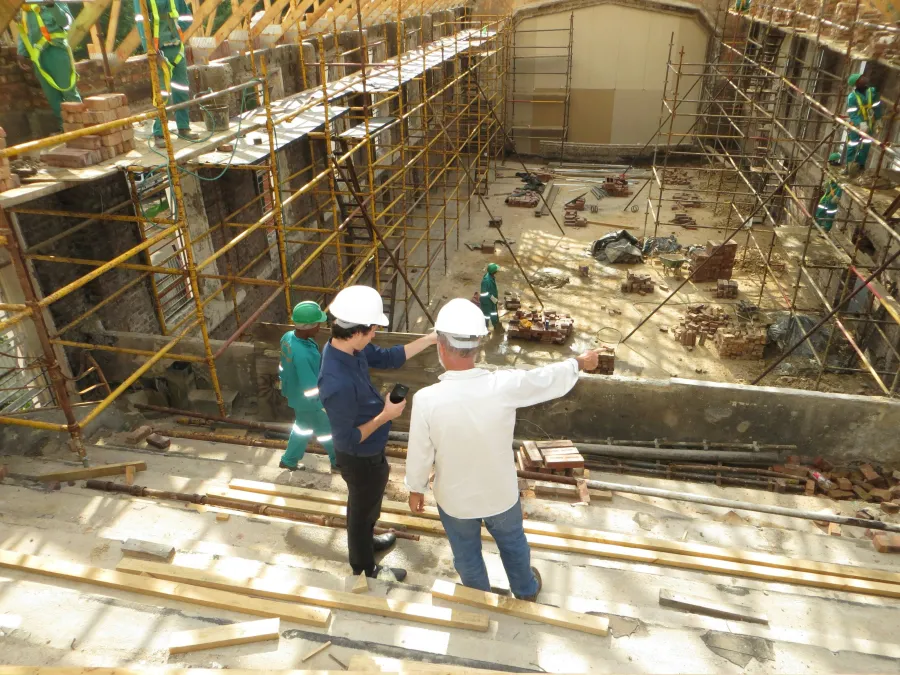 a few people in a construction site
