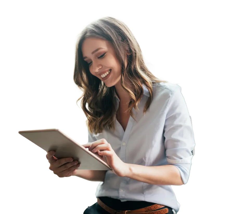 a woman holding a book