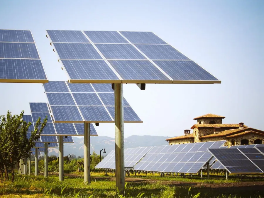 a solar panel on a roof