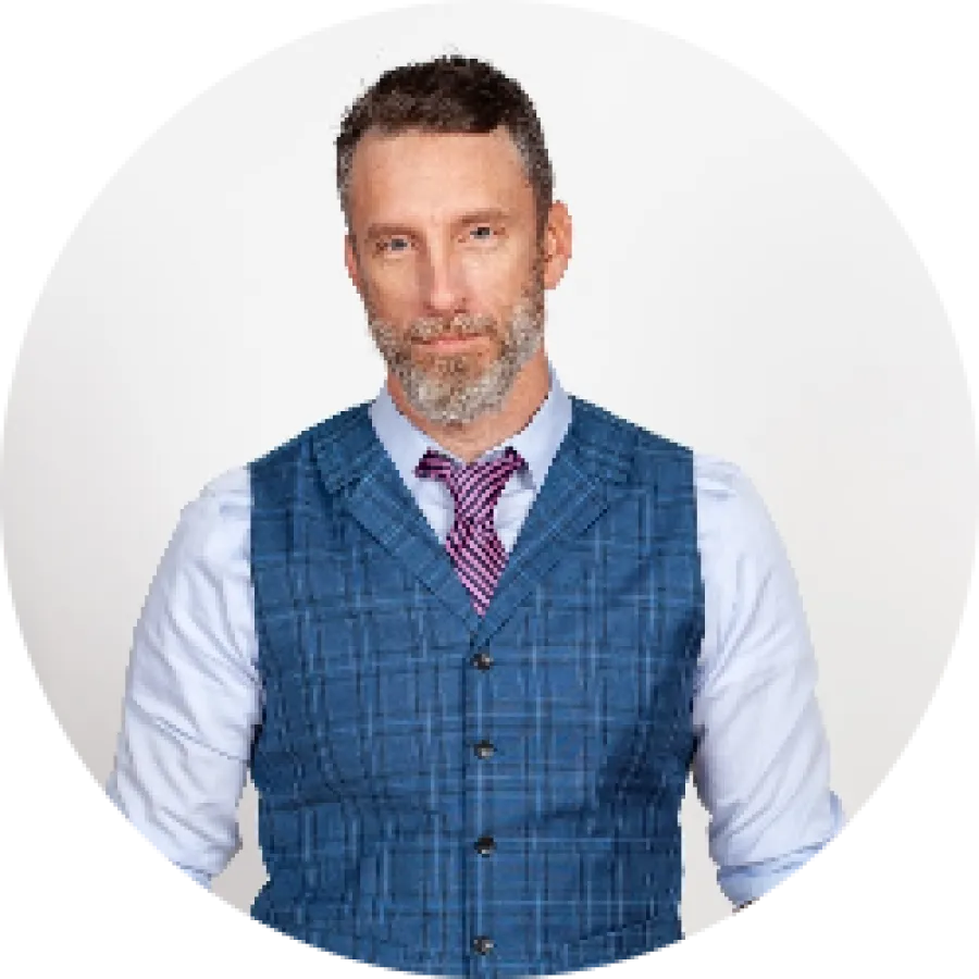 Mike Michalowicz with a beard and mustache