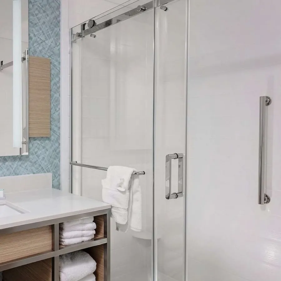 Hotel Cultured Marble Tub Surrounds, Shower Pans, and Shower Doors