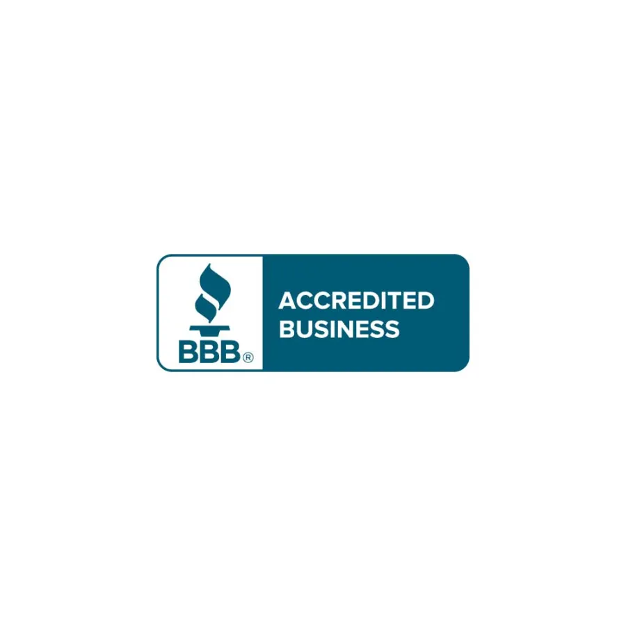 Better Business Bureau BBB Accredited Business logo with blue and white color scheme