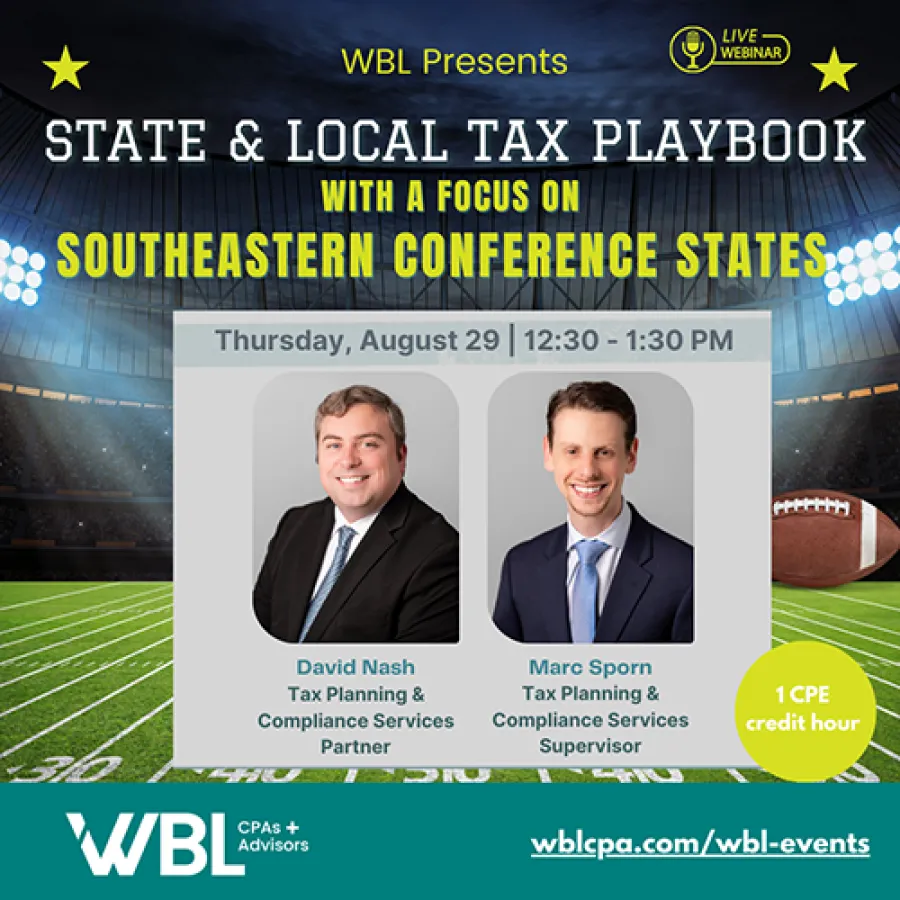 State & Local Tax Playbook Webinar