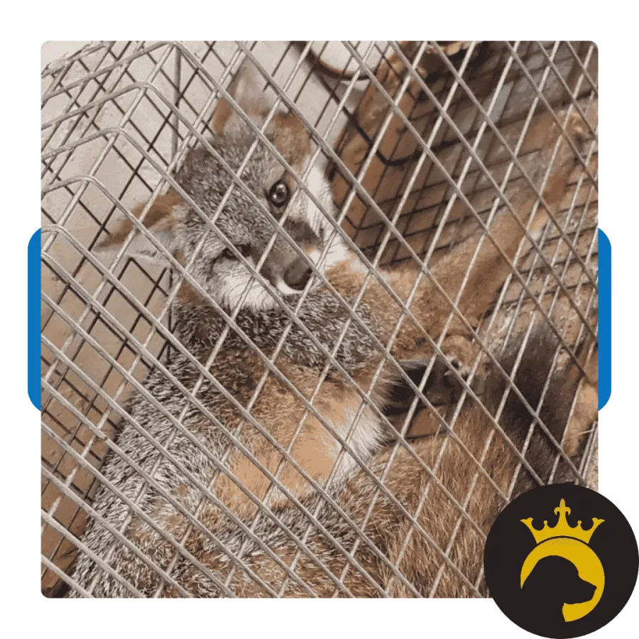 a grey fox removed from south florida by Royal pest control